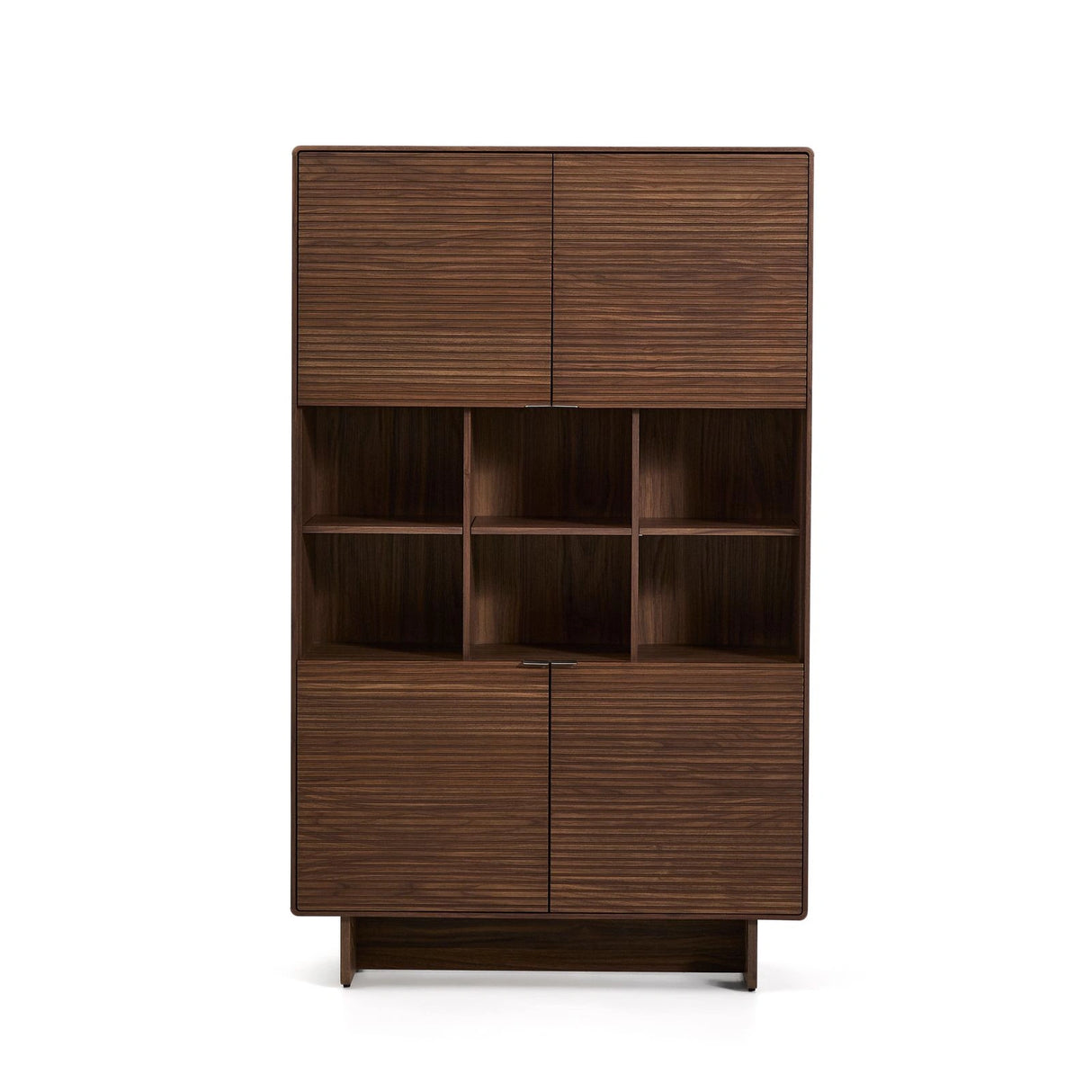 Highboard Norlen mit 4 Türen in Nussbaumfurnier FSC Mix Credit 100 x 163 cm von Kave Home – Produktbild 1