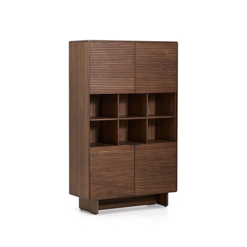 Highboard Norlen mit 4 Türen in Nussbaumfurnier FSC Mix Credit 100 x 163 cm von Kave Home – Produktbild 9