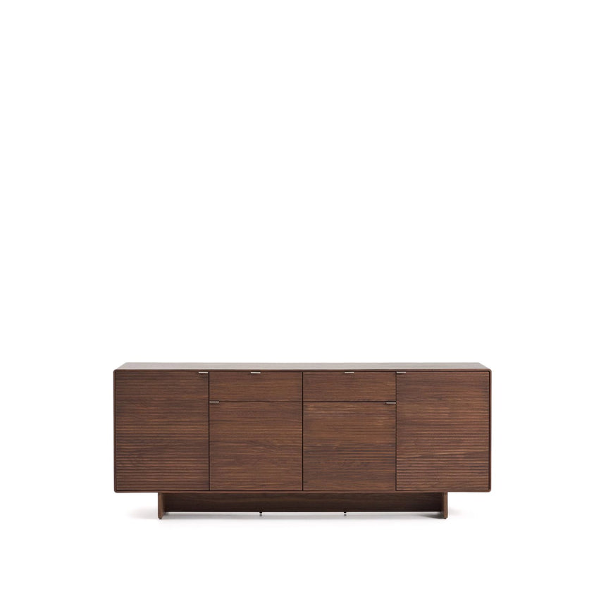 Highboard Norlen mit 4 Türen und 2 Schubläden in Nussbaumfurnier FSC Mix Credit 194,5 x 78 cm von Kave Home – Produktbild 1
