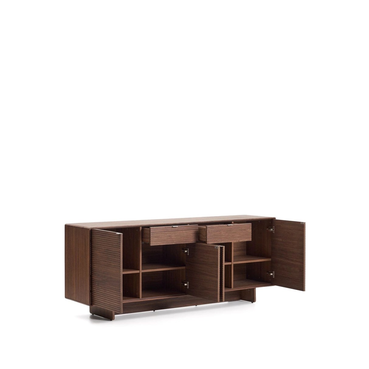 Highboard Norlen mit 4 Türen und 2 Schubläden in Nussbaumfurnier FSC Mix Credit 194,5 x 78 cm von Kave Home – Produktbild 11