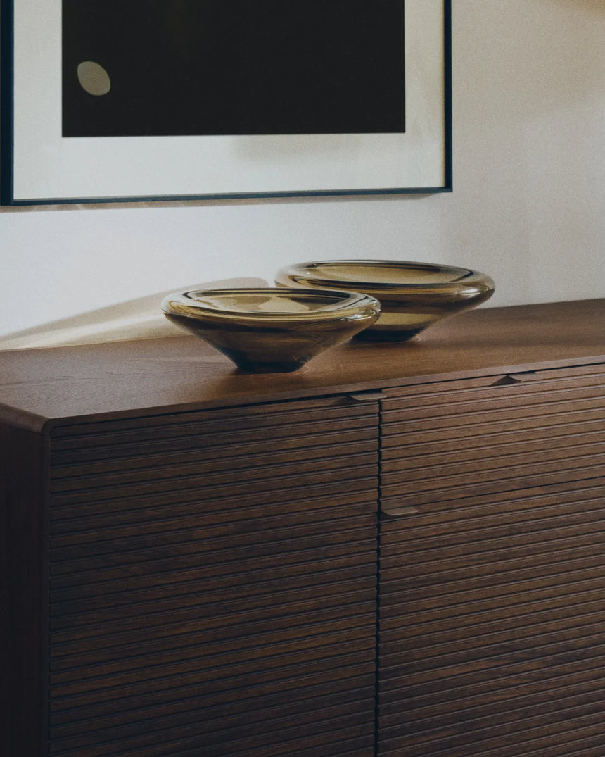 Highboard Norlen mit 4 Türen und 2 Schubläden in Nussbaumfurnier FSC Mix Credit 194,5 x 78 cm von Kave Home – Produktbild 6
