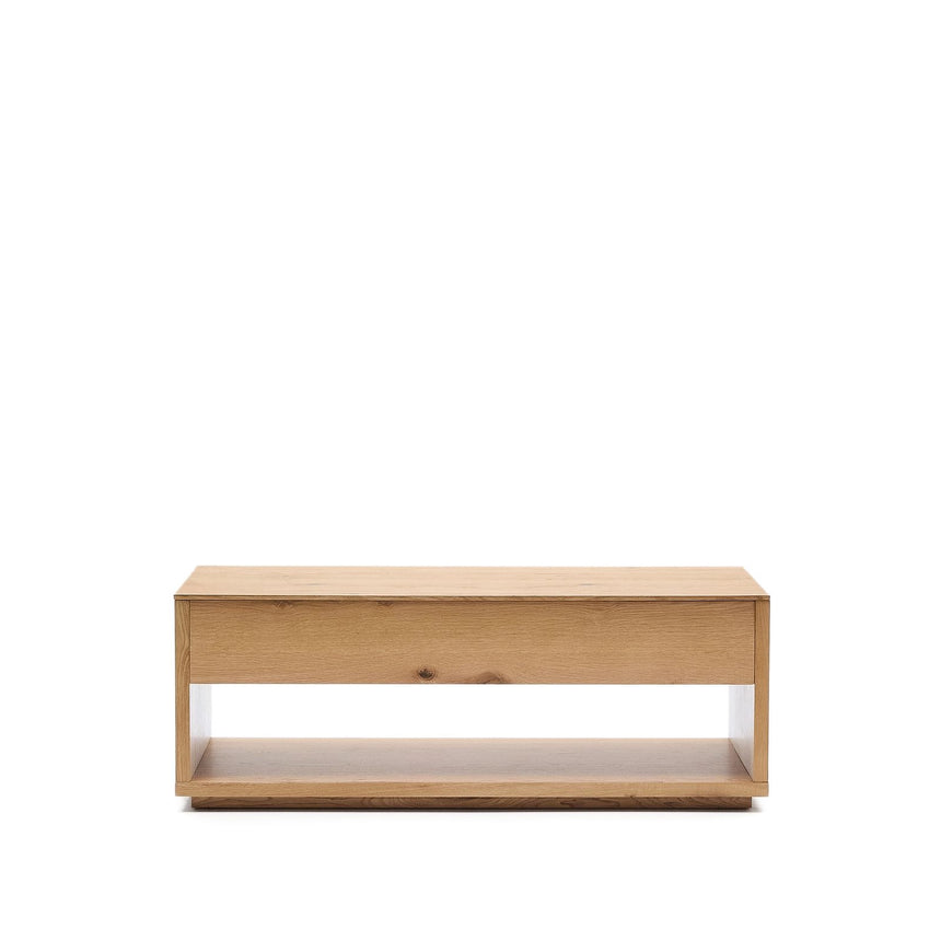 Hochklappbarer Couchtisch Alguema aus Eichenfurnier mit naturfarbenem Finish 120 x 60 cm von Kave Home – Bild 1