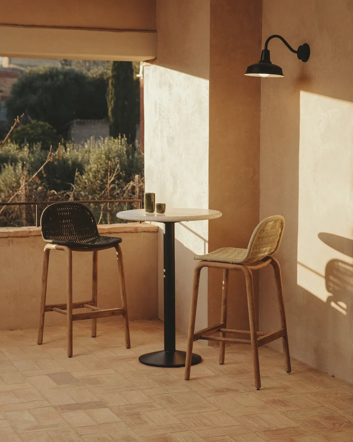 Hocker Alipa aus massivem Akazienholz und Seil, 75 cm, FSC 100 % von Kave Home – Bild 4