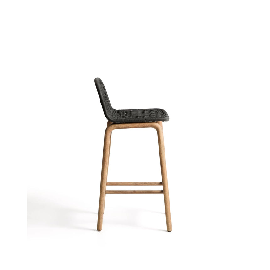 Hocker Alipa aus massivem Akazienholz und dunkelgrauem Seil, 75 cm, FSC 100 % von Kave Home – Bild 6