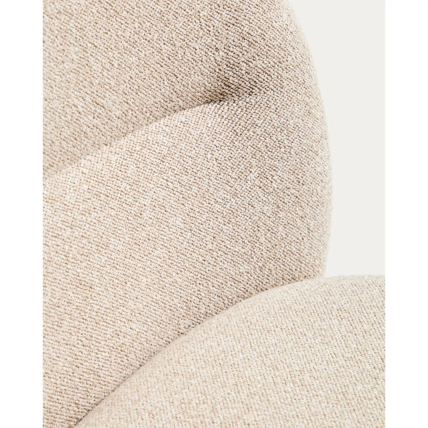Hocker Arino mit beiger Chenille und beigen Metallbeinen, 65 cm von Kave Home – Bild 10