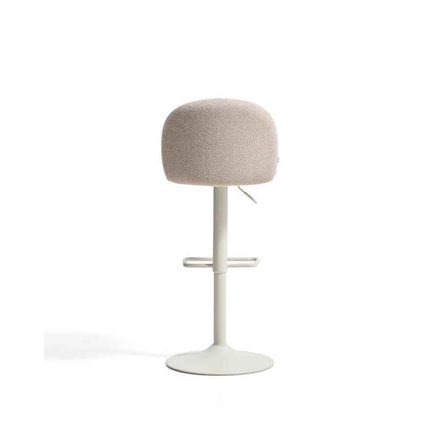 Hocker Arino mit beiger Chenille und beigen Metallbeinen, 65 cm von Kave Home – Bild 8