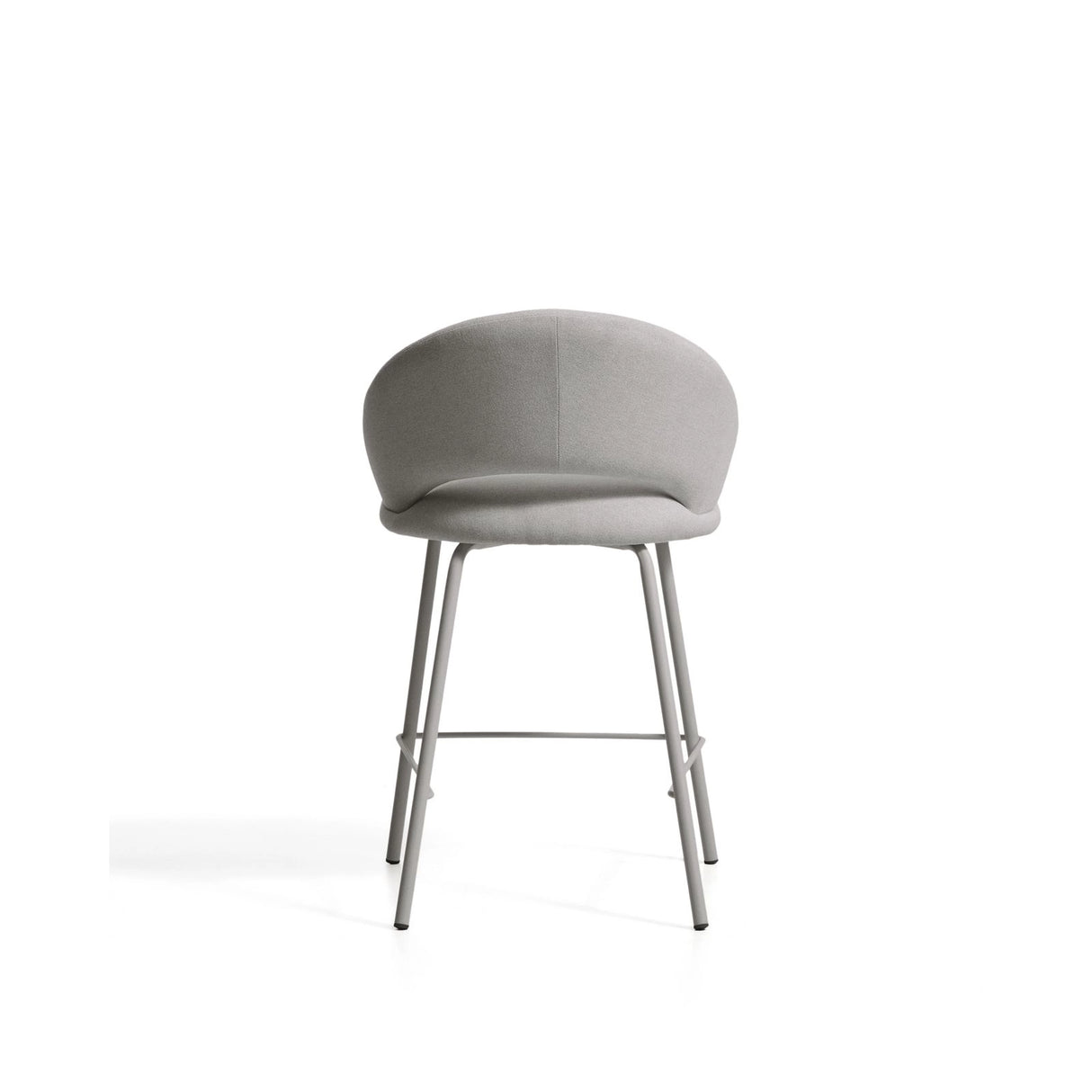 Hocker Bonali mit grauer Chenille und Beinen aus grauem Metall, FSC Mix Credit, 65 cm von Kave Home – Bild 7