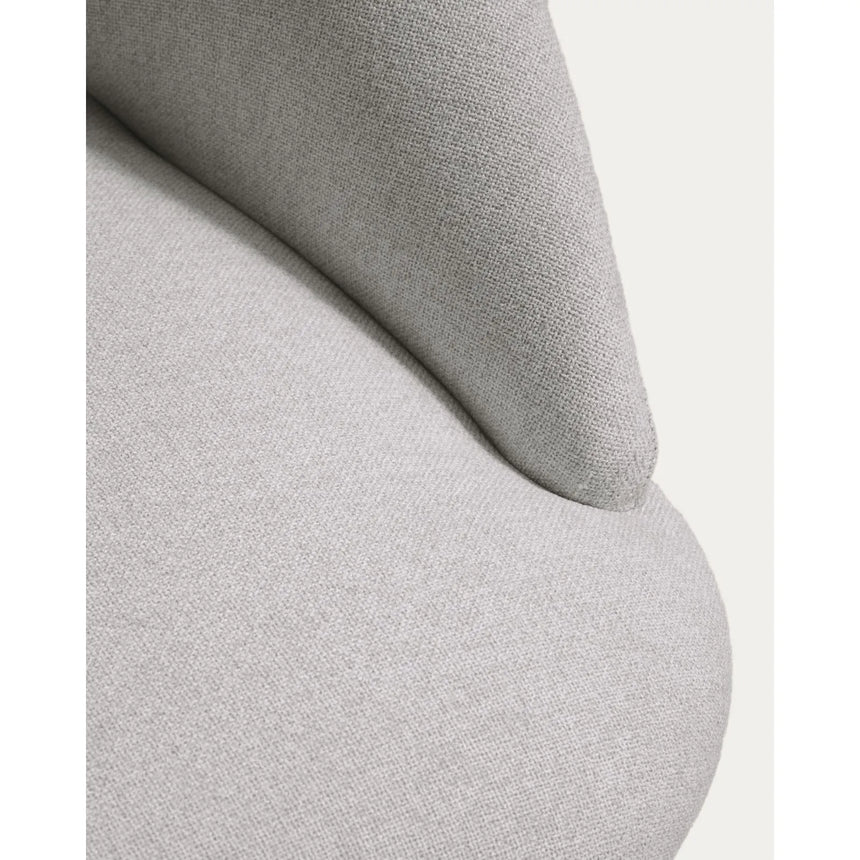 Hocker Bonali mit grauer Chenille und Beinen aus grauem Metall, FSC Mix Credit, 65 cm von Kave Home – Bild 9