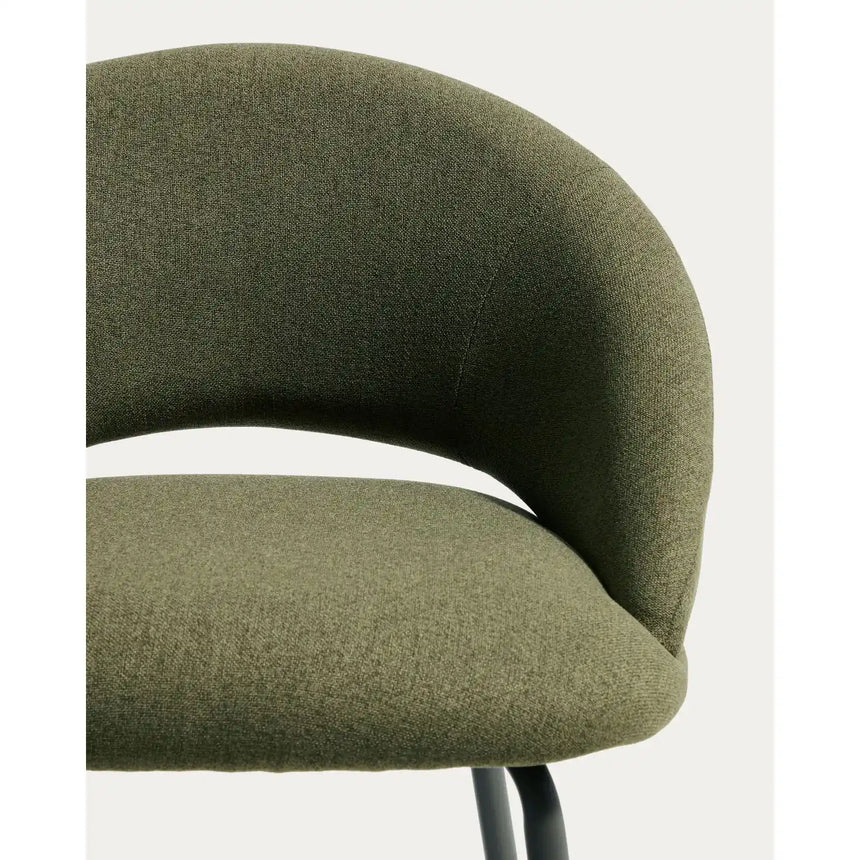 Hocker Bonali mit grüner Chenille und grünen Metallbeinen, FSC Mix Credit, 65 cm von Kave Home – Bild 8