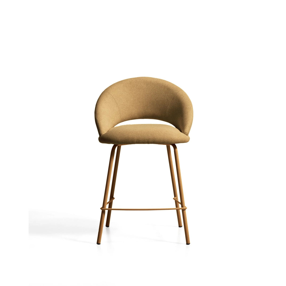 Hocker Bonali mit senfgelber Chenille und Beinen aus senfgelbem Metall, FSC Mix Credit, 65 cm von Kave Home – Bild 6