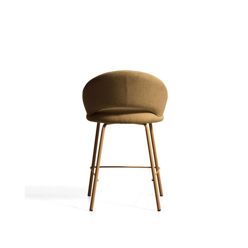Hocker Bonali mit senfgelber Chenille und Beinen aus senfgelbem Metall, FSC Mix Credit, 65 cm von Kave Home – Bild 7