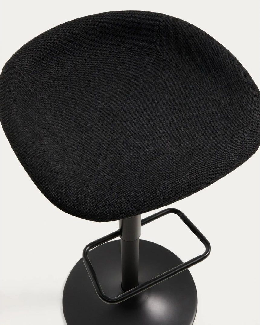 Hocker Danua aus Chenille und Stahl, 68–89 cm, FSC 100 % von Kave Home – Bild 6