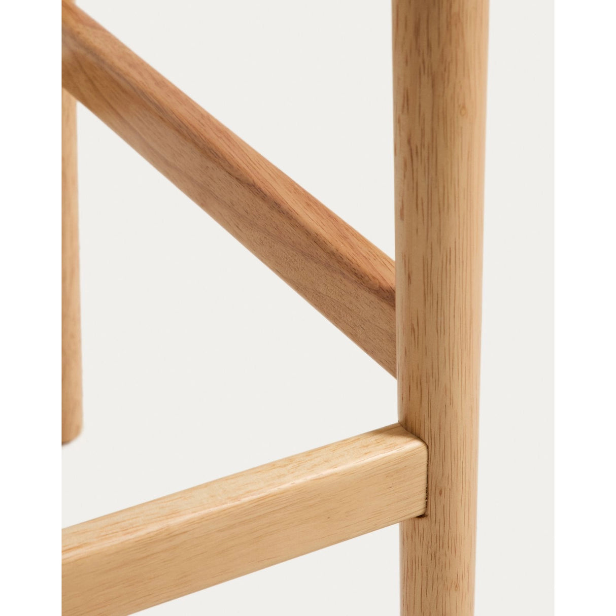 Hocker Evera aus Eichenfurnier mit naturfarbenem Finish und beiger Chenille, 65 cm von Kave Home – Bild 8