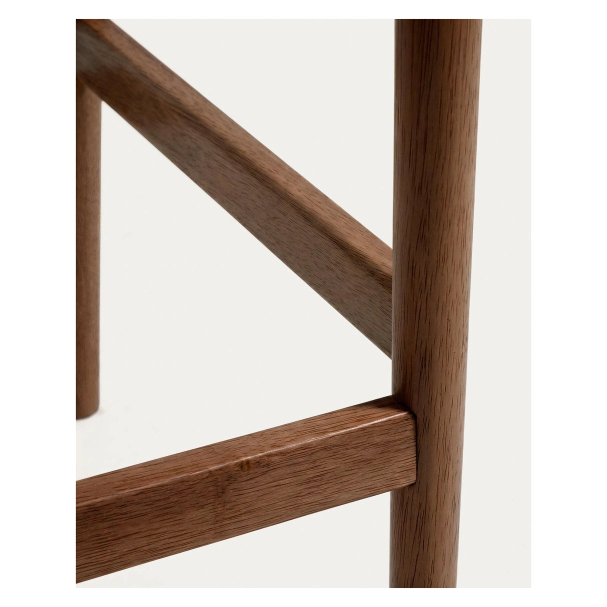 Hocker Evera aus Eichenfurnier mit naturfarbenem oder Nussbaumfinish, 65 cm von Kave Home – Bild 9