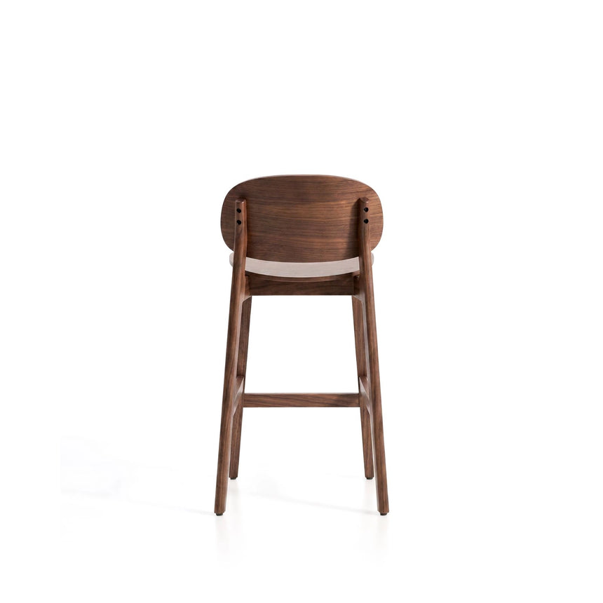 Hocker Ludara aus Eichenfurnier mit Nussbaumfinish oder Naturfinish, 65 cm von Kave Home – Bild 7