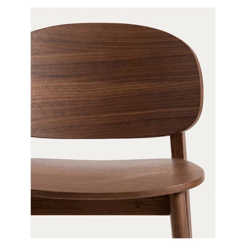 Hocker Ludara aus Eichenfurnier mit Nussbaumfinish oder Naturfinish, 65 cm von Kave Home – Bild 8