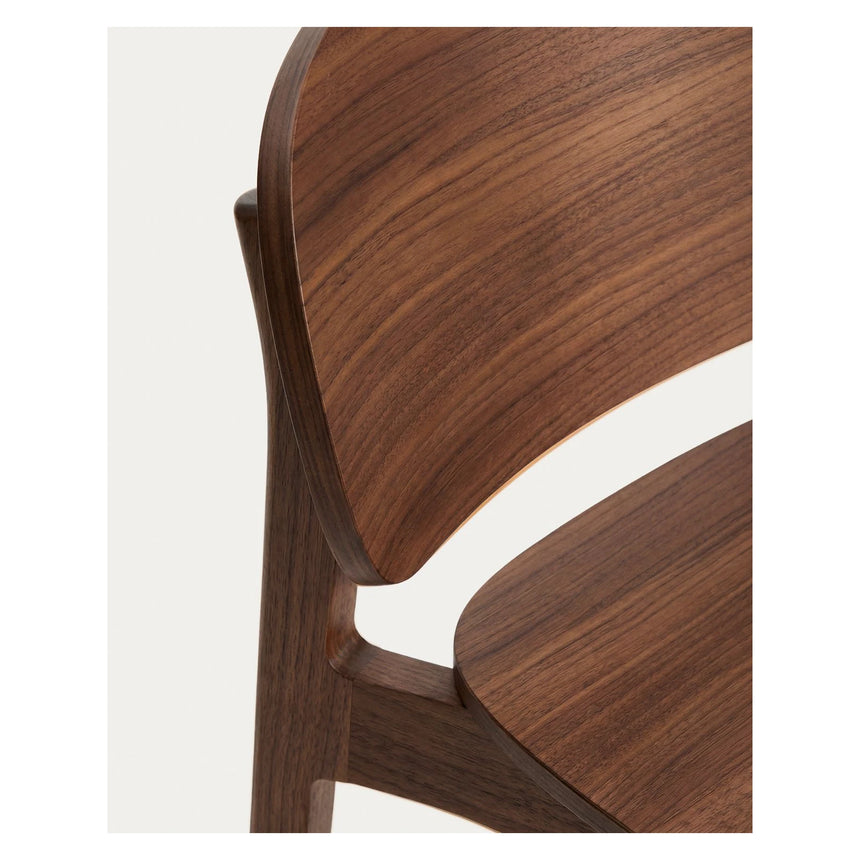 Hocker Ludara aus Eichenfurnier mit Nussbaumfinish oder Naturfinish, 65 cm von Kave Home – Bild 9
