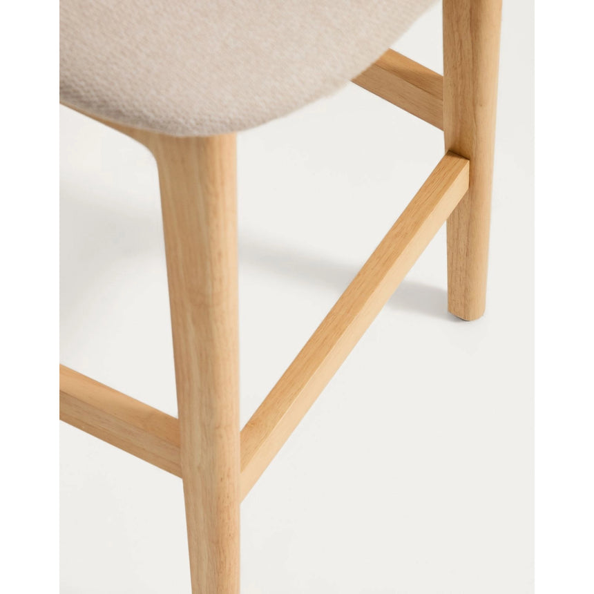Hocker Ludara aus Eichenfurnier mit beiger Chenille, 65 cm von Kave Home – Bild 11
