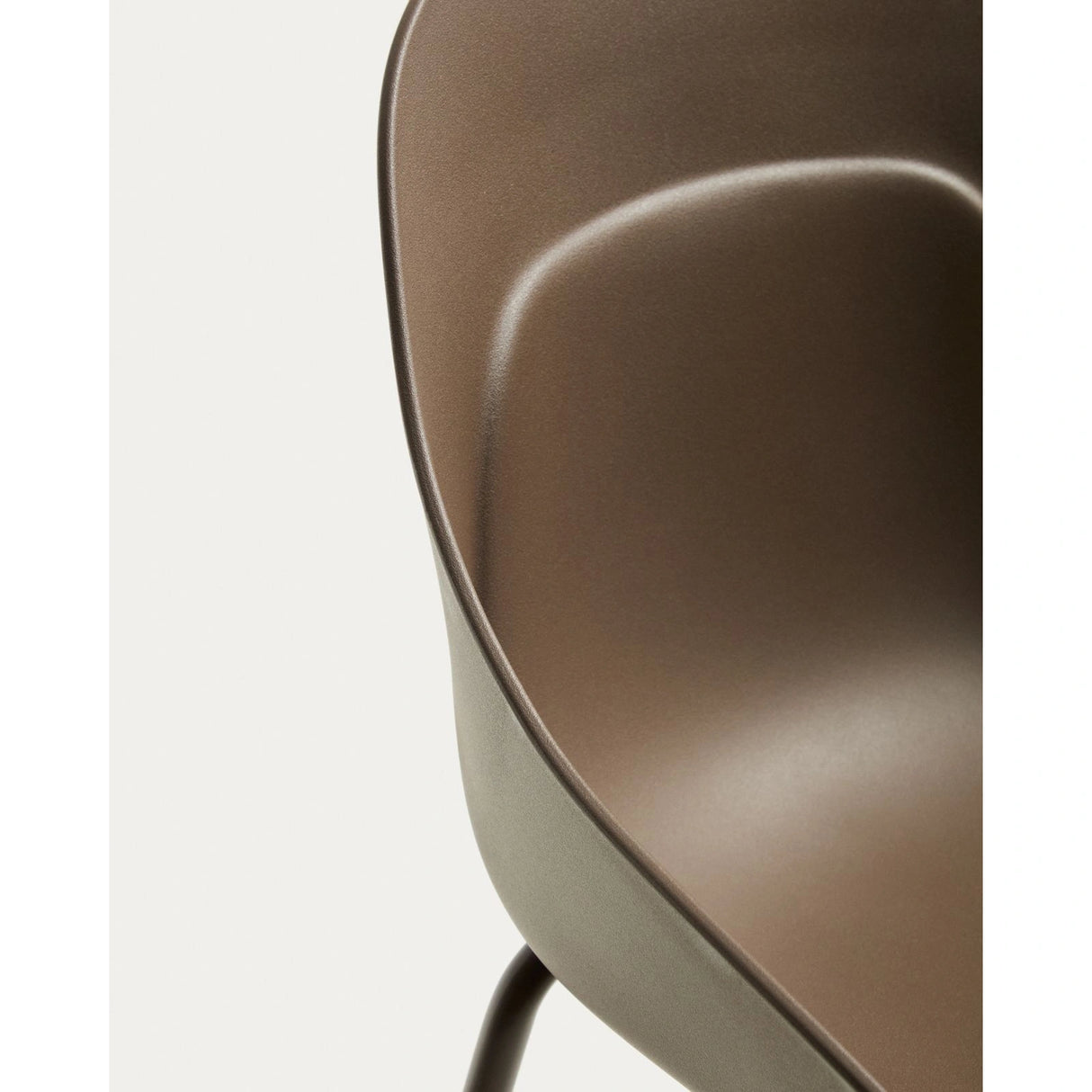 Hocker Sanile mit Stahlbeinen mit braunem Finish, 74 cm von Kave Home – Bild 10