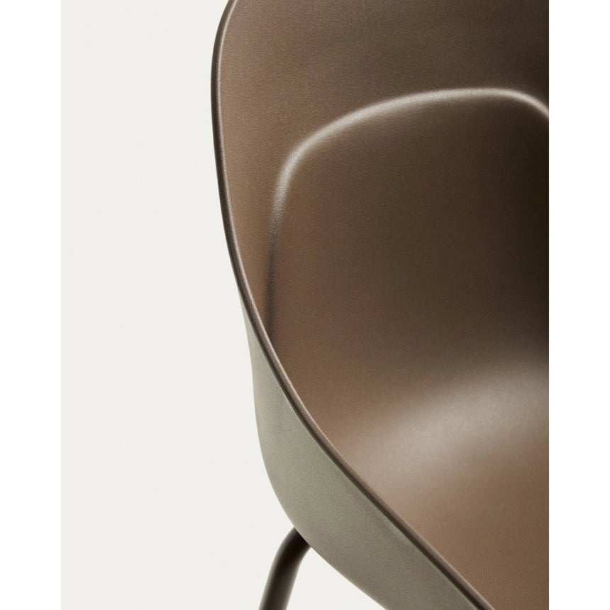 Hocker Sanile mit Stahlbeinen mit braunem Finish, 74 cm von Kave Home – Bild 10