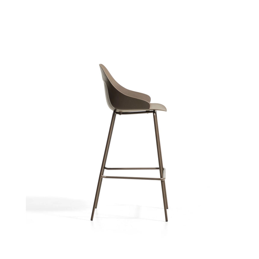 Hocker Sanile mit Stahlbeinen mit braunem Finish, 74 cm von Kave Home – Bild 4