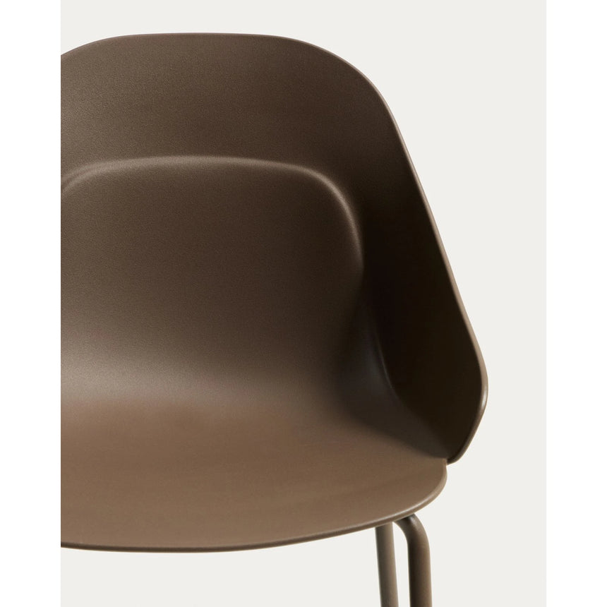 Hocker Sanile mit Stahlbeinen mit braunem Finish, 74 cm von Kave Home – Bild 8