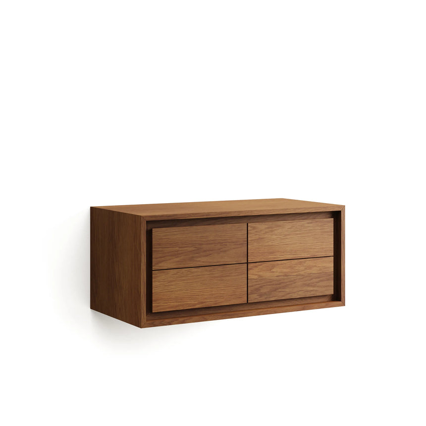 Kenta Badezimmermöbel aus massivem Teakholz mit Nussholz Finish 90 x 45 cm von Kave Home – Produktbild 6