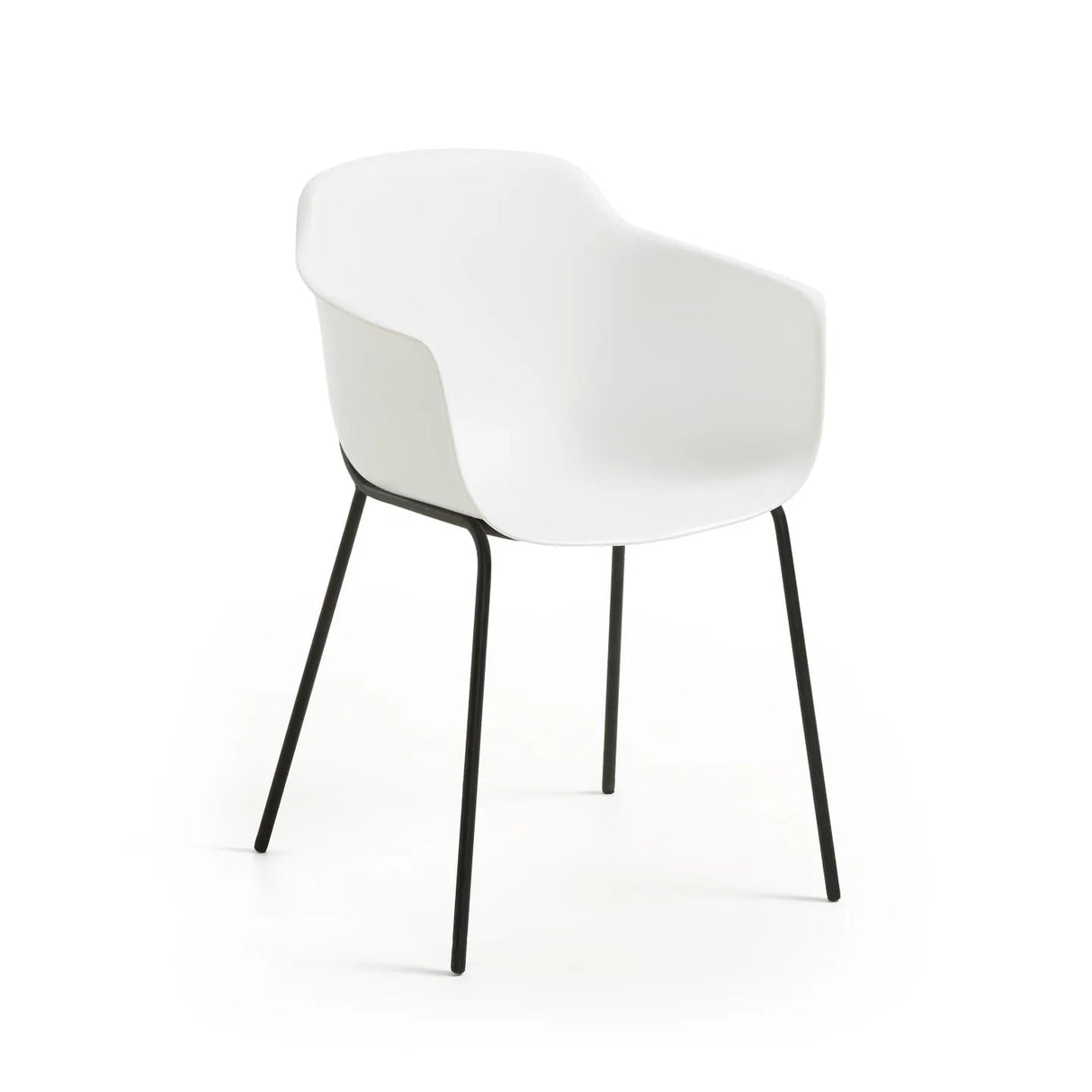 Khasumi Stuhl aus Kunststoff weiß von Kave Home – Produktbild 1