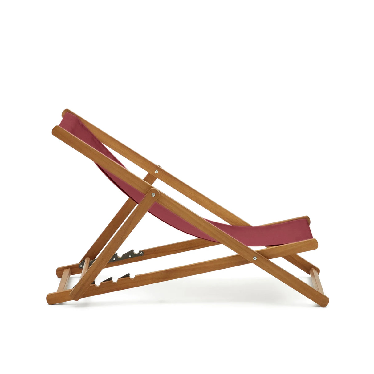 Klappbarer Outdoor-Liegestuhl Adredna in Weinrot aus massivem Akazienholz FSC 100% von Kave Home – Produktbild 13
