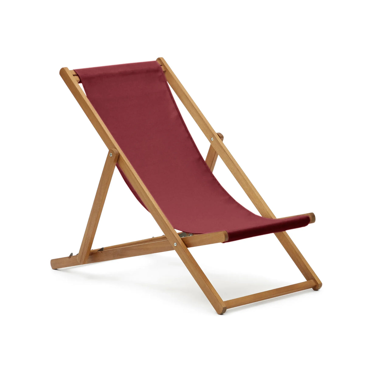 Klappbarer Outdoor-Liegestuhl Adredna in Weinrot aus massivem Akazienholz FSC 100% von Kave Home – Produktbild 5