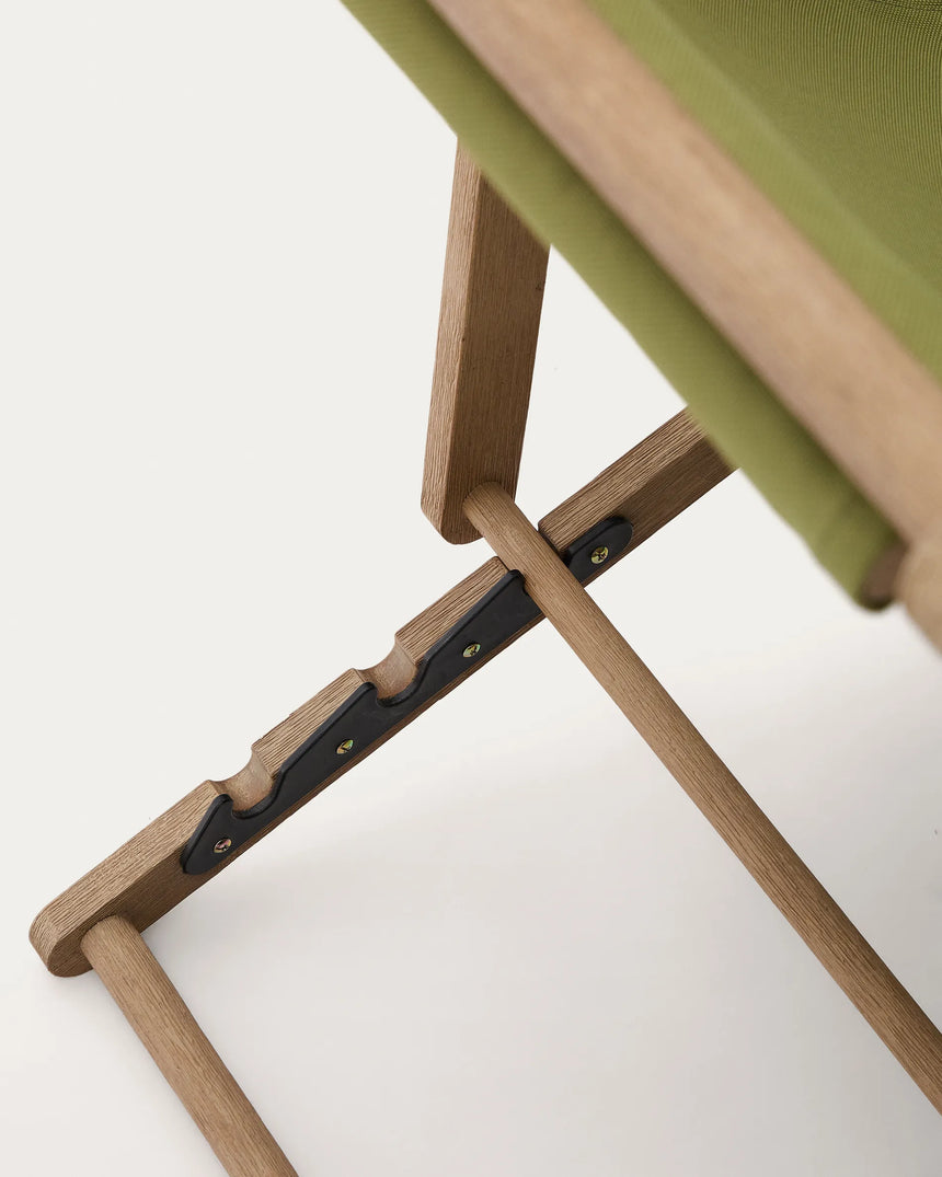 Klappbarer Outdoor-Liegestuhl Vilara in Grün aus massivem Akazienholz FSC 100% von Kave Home – Produktbild 4