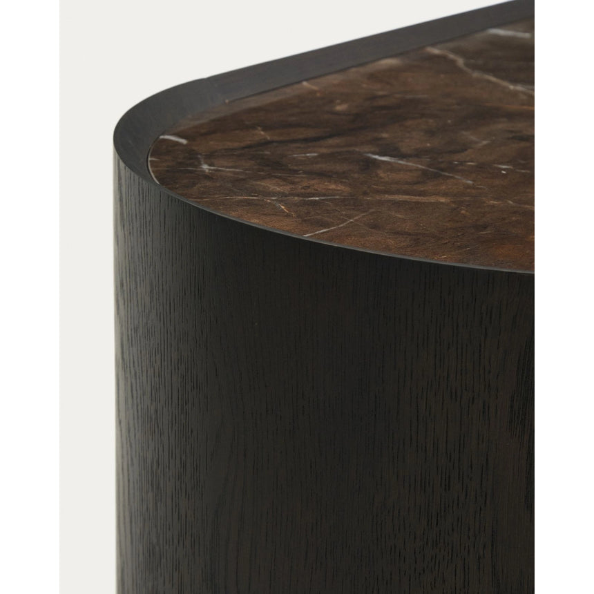 Kommode Nemore mit 3 Schubladen aus Eichenfurnier und Keramikplatte mit Emperador-Marmor-Effekt FSC Mix Credit, 120 x 45 cm von Kave Home – Bild 11