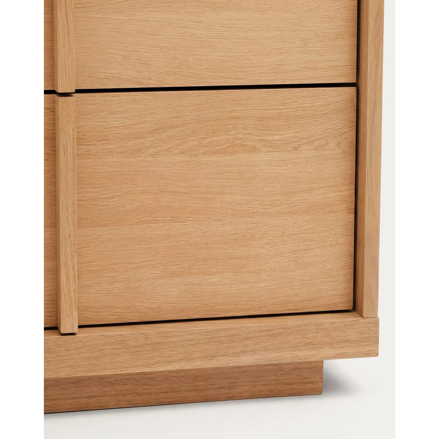 Kommode Onix 3 mit Schubladen aus Eichenfurnier Naturton-Finish 100 x 78 cm FSC Mix Credit von Kave Home – Bild 8