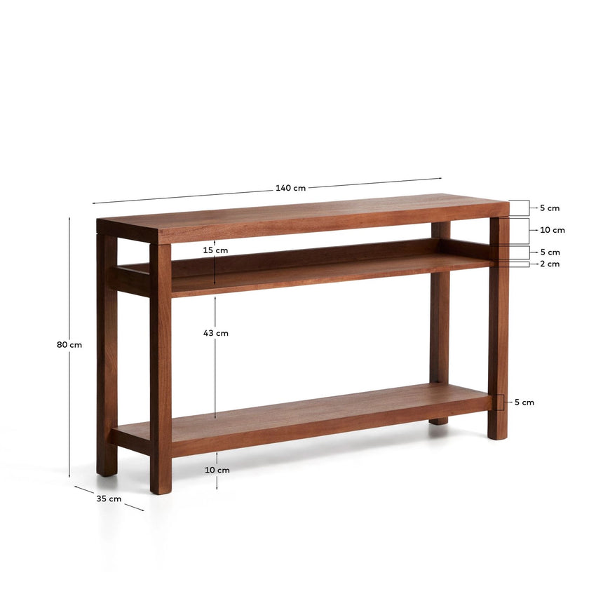 Konsolentisch Norani aus massivem Akazienholz und Akazienfurnier 140 x 80 cm von Kave Home – Bild 2