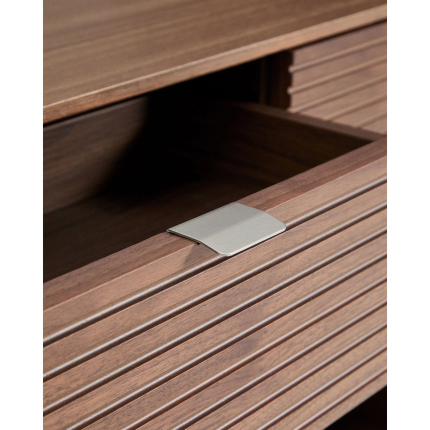 Konsolentisch Norlen in Nussbaumfurnier mit 2 Schubladen und Regalboden, FSC Mix Credit, 120 x 81 cm von Kave Home – Produktbild 6
