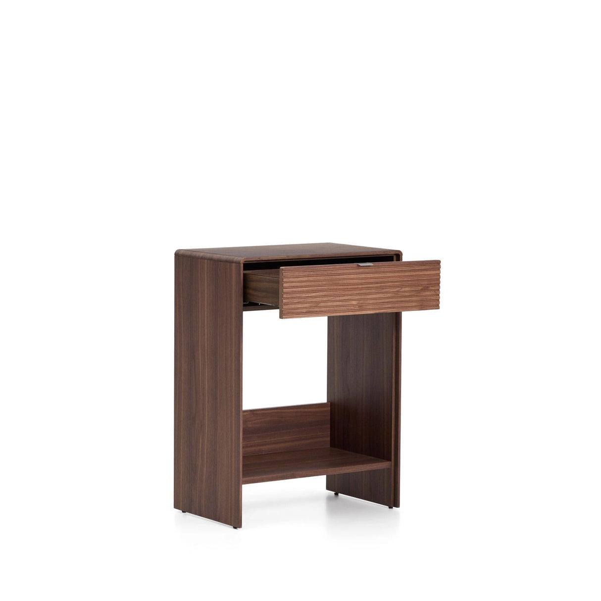 Konsolentisch Norlen mit Schublade und Regalboden in Nussbaumfurnier, FSC Mix Credit, 60 x 81 cm von Kave Home – Produktbild 4