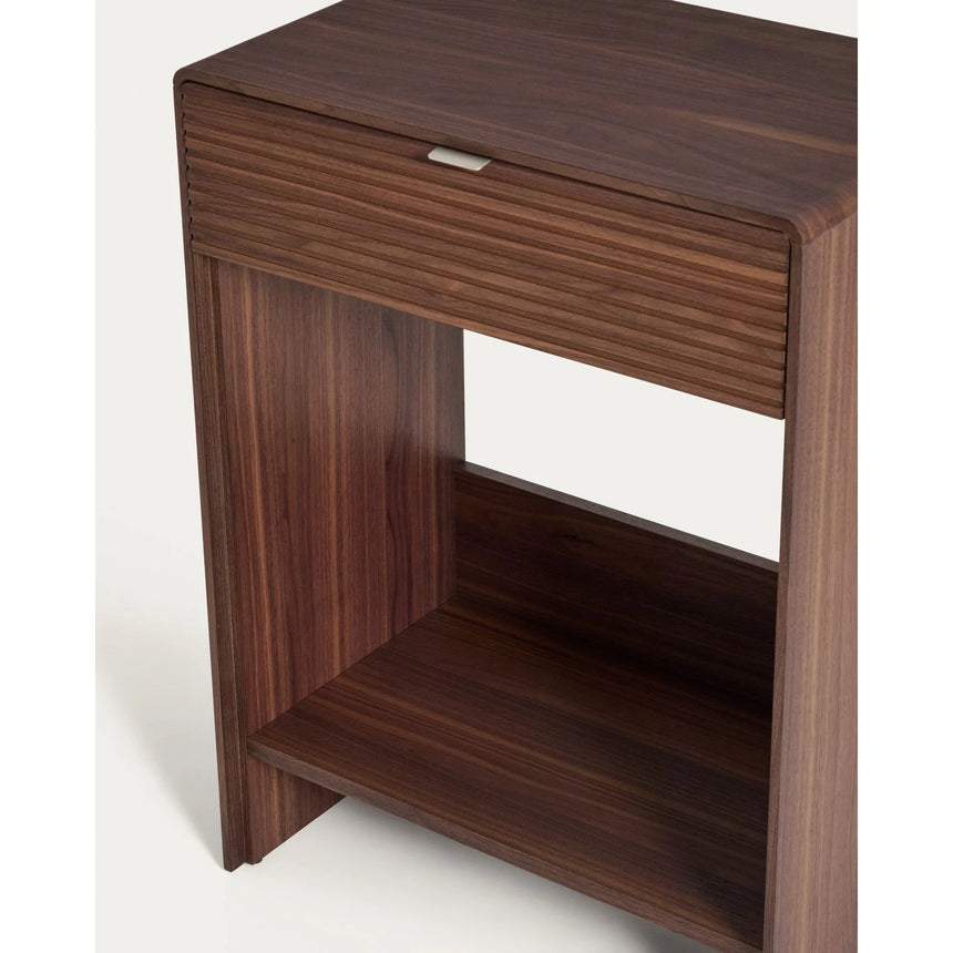 Konsolentisch Norlen mit Schublade und Regalboden in Nussbaumfurnier, FSC Mix Credit, 60 x 81 cm von Kave Home – Produktbild 5