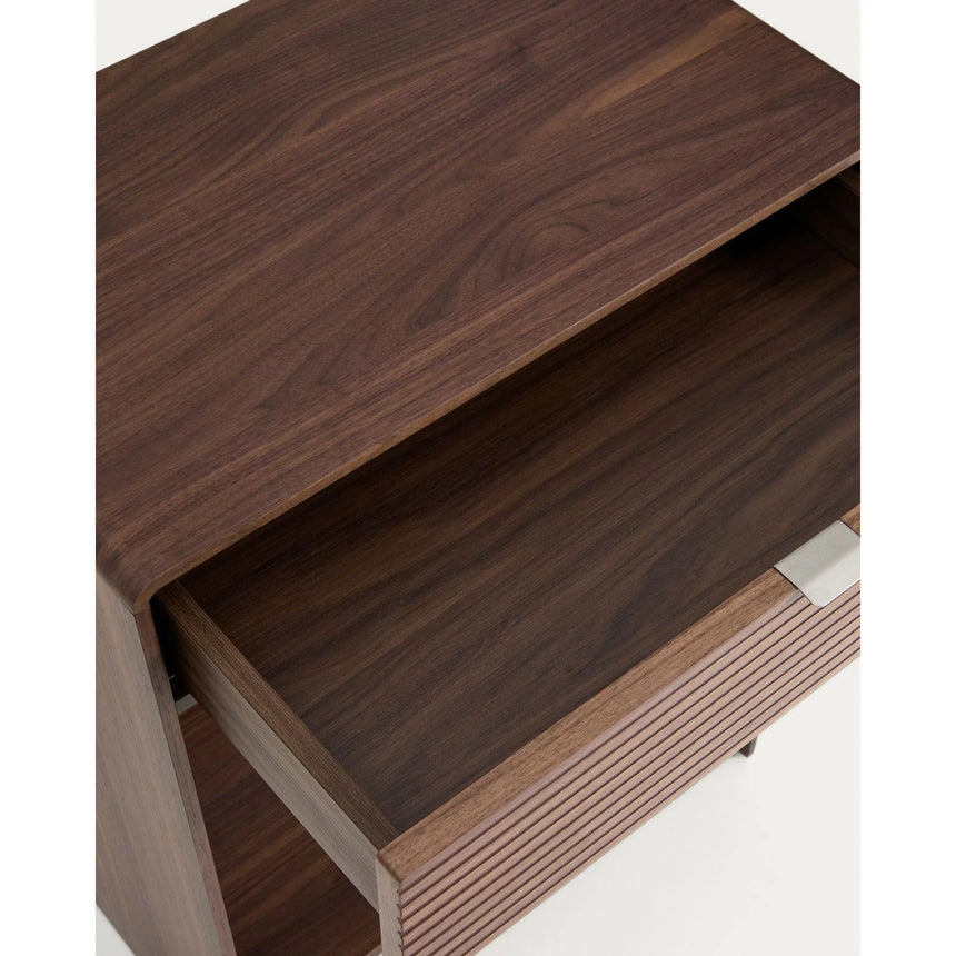 Konsolentisch Norlen mit Schublade und Regalboden in Nussbaumfurnier, FSC Mix Credit, 60 x 81 cm von Kave Home – Produktbild 7