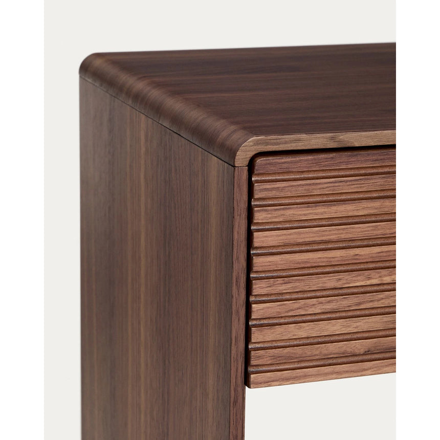 Konsolentisch Norlen mit Schublade und Regalboden in Nussbaumfurnier, FSC Mix Credit, 60 x 81 cm von Kave Home – Produktbild 8