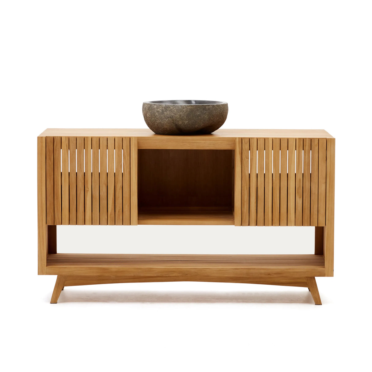 Kuveni aus massivem Teakholz mit natürlichem Finish 140 x 50 cm von Kave Home – Produktbild 2