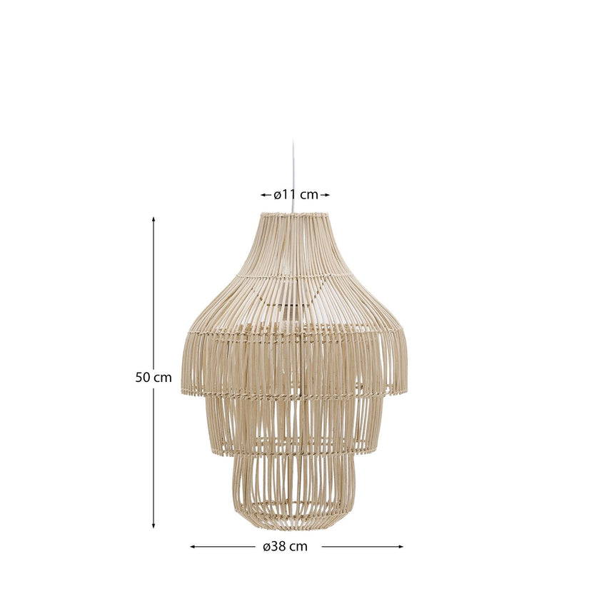 Lampenschirm für Deckenleuchte Janoa aus Rattan mit aufgehelltem Finish Ø 38 cm von Kave Home – Bild 3