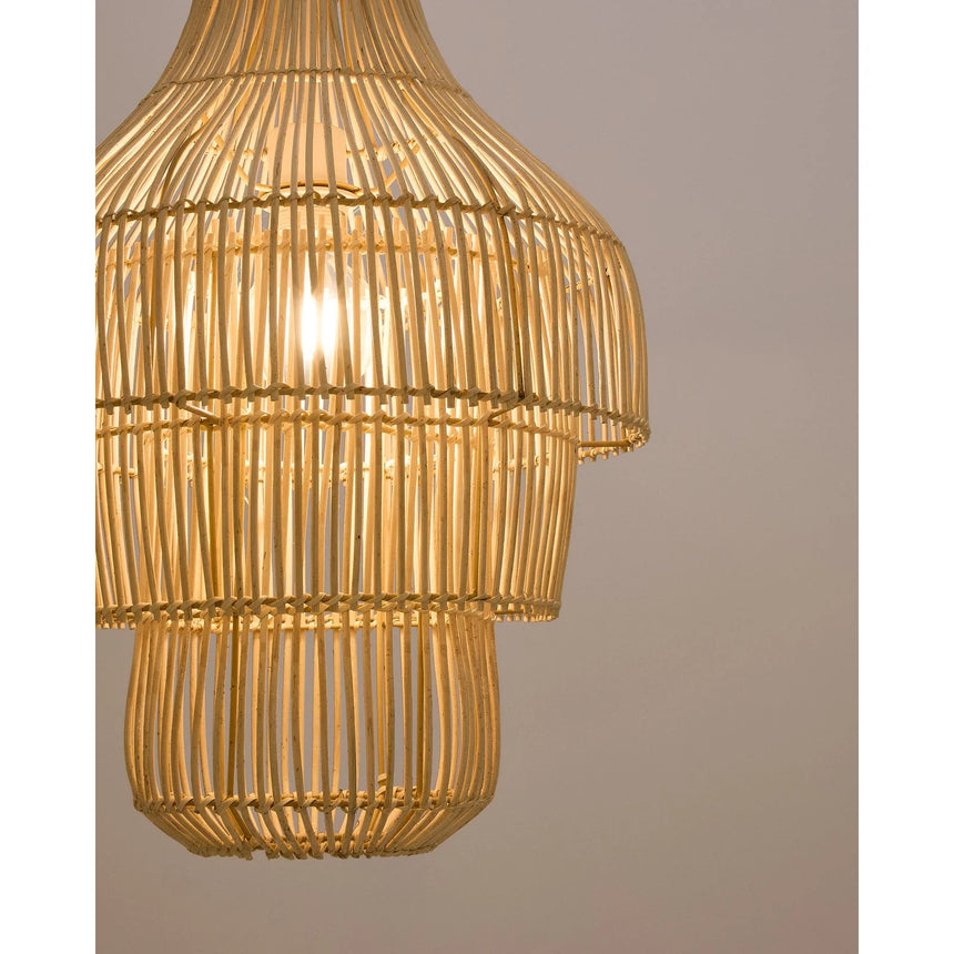 Lampenschirm für Deckenleuchte Janoa aus Rattan mit aufgehelltem Finish Ø 38 cm von Kave Home – Bild 4