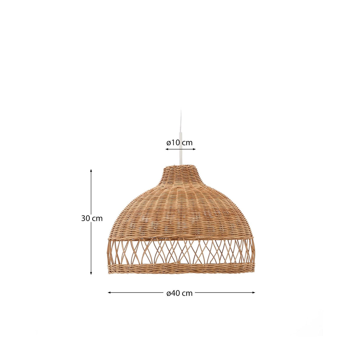 Lampenschirm für Deckenleuchte Loura aus Rattan mit Finish in natürlichem Farbton Ø 40 cm von Kave Home – Bild 4