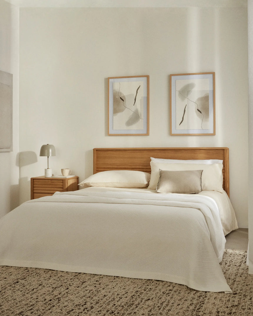 Lenon Bett aus Eichenholz und Eichenfurnier für Matratze von 160 x 200 cm FSC MIX Credit von Kave Home – Produktbild 6