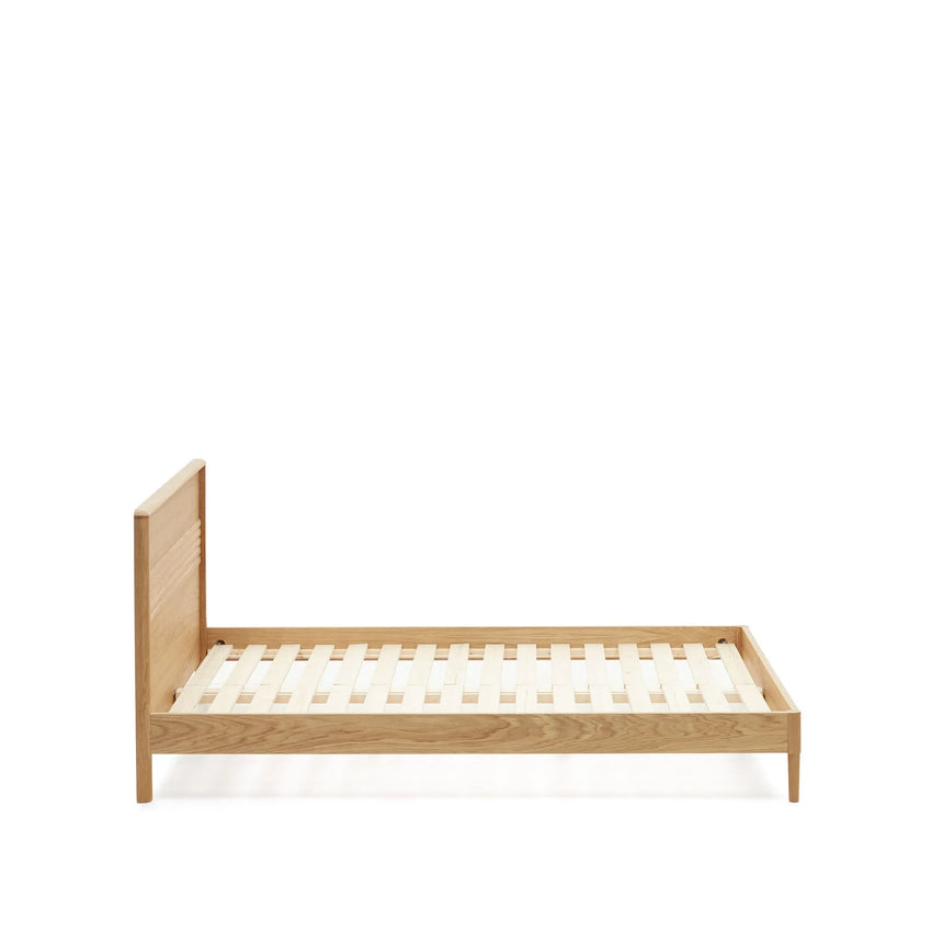 Lenon Bett aus Eichenholz und Eichenfurnier für Matratze von 180 x 200 cm FSC Mix Credit von Kave Home – Produktbild 2