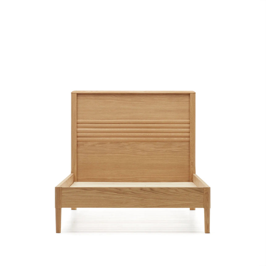Lenon Bett aus Eichenholz und Eichenfurnier für Matratze von 90 x 200 cm FSC MIX Credit von Kave Home – Produktbild 7