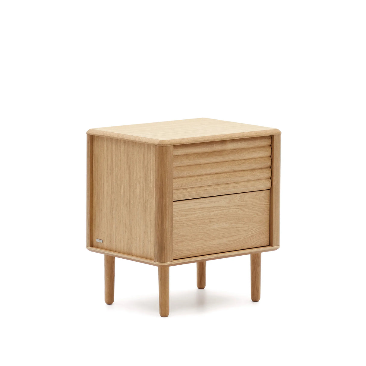 Lenon Nachttisch 2 Schubladen aus Holz und Eichenfurnier 50 x 55 cm FSC MIX Credit von Kave Home – Produktbild 10