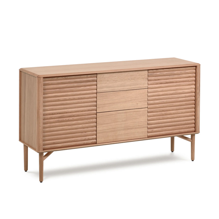 Lenon Sideboard 2 Türen 3 Schubladen Eichenholz und -furnier 155 x 86 cm FSC MIX Credit von Kave Home – Produktbild 9