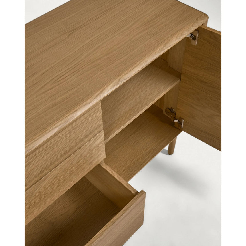 Lenon Sideboard 3 Türen 3 Schubladen Eichenholz und -furnier 200 x 86 cm FSC MIX Credit von Kave Home – Bild 5