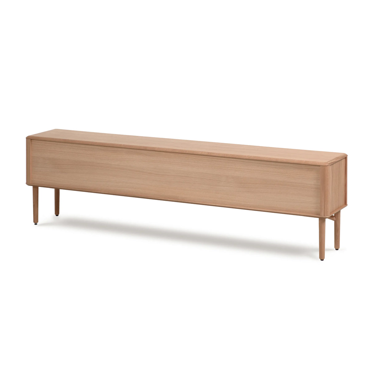 Lenon TV-Schrank 2 Türen aus massiver Eiche und Furnier 200 x 57 cm FSC MIX Credit von Kave Home – Produktbild 1